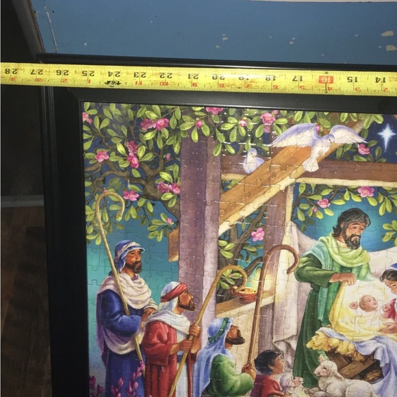 Puzzle with frame Jesus birth 3 kings Nativity of Jesus 27 x 21 - Picture 4 of 6